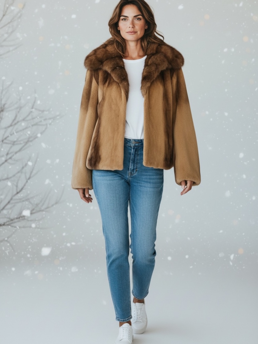 Luxurious Sable  Fur Hooded Sheared Female Mink Jacket NWT